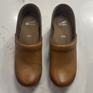 Dansko Tan Leather Slip-On Shoes